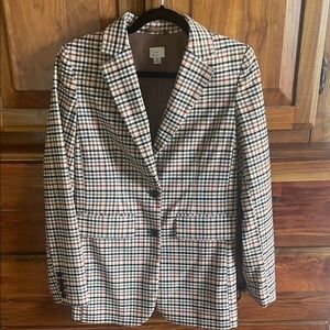 Multicolor Checkered Blazer